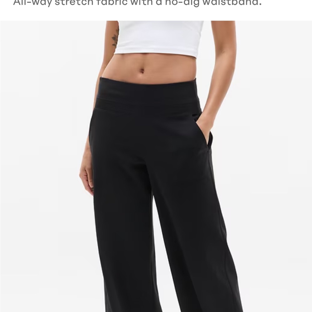 Athleta Women's Black Wide-Leg Pants